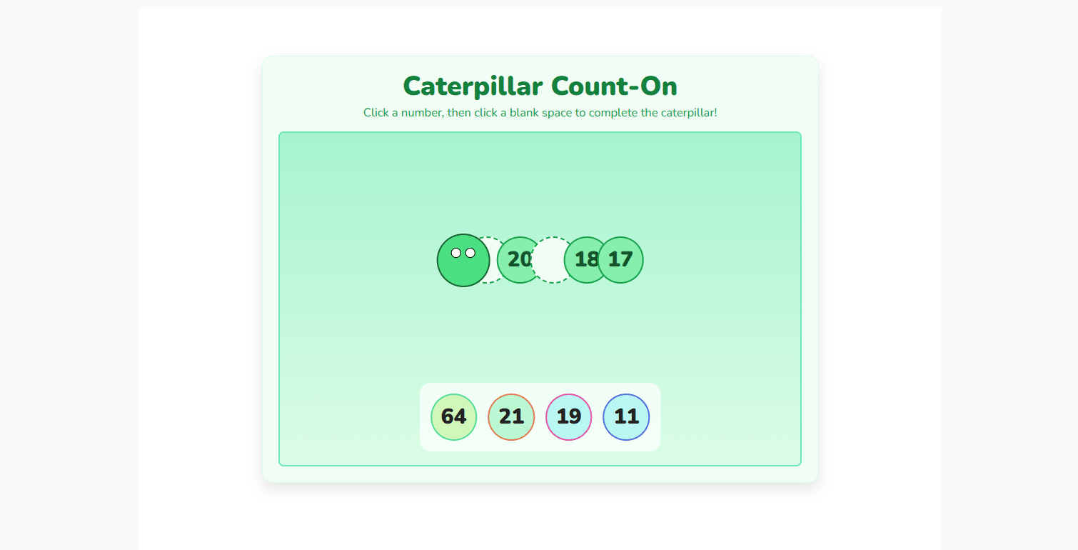 Caterpillar Count On Game