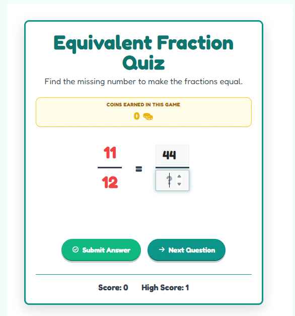Equivalent Fractions